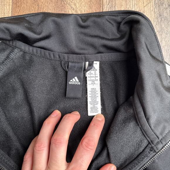 Adidas Tricot 3-Stripes Track Jacket Women's XL Black Athletic Training 6456 - Picture 2 of 11